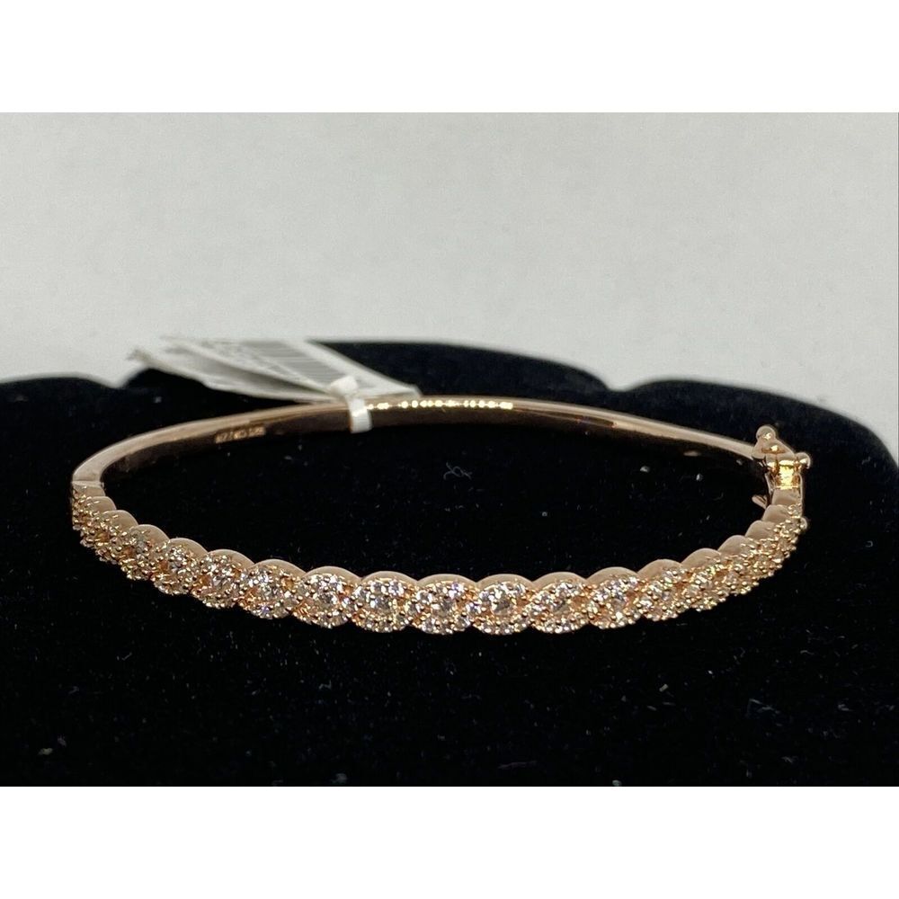 Tiara .925 Sterling Silver Cubic Zirconia SB233R Bangle Bracelet MSRP $175 TI25